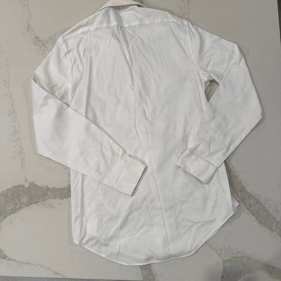 Calvin Klein Steel Plus White Dress Shirt Men’s 15 32/33 M Slim Fit Stretch - Picture 7 of 7